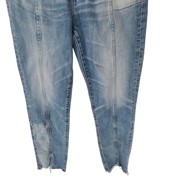 AG Distressed AG-ED DENIM patchwork jeans Denim pants Indigo 3-0430G∞ Size 27 - Picture 2 of 8